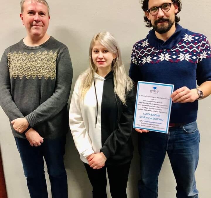 Radny Łukasz Borkowski został członkiem honorowym naszego Stowarzyszenia